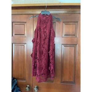 Ellison The Red dress boutique open lace halter style dress size S